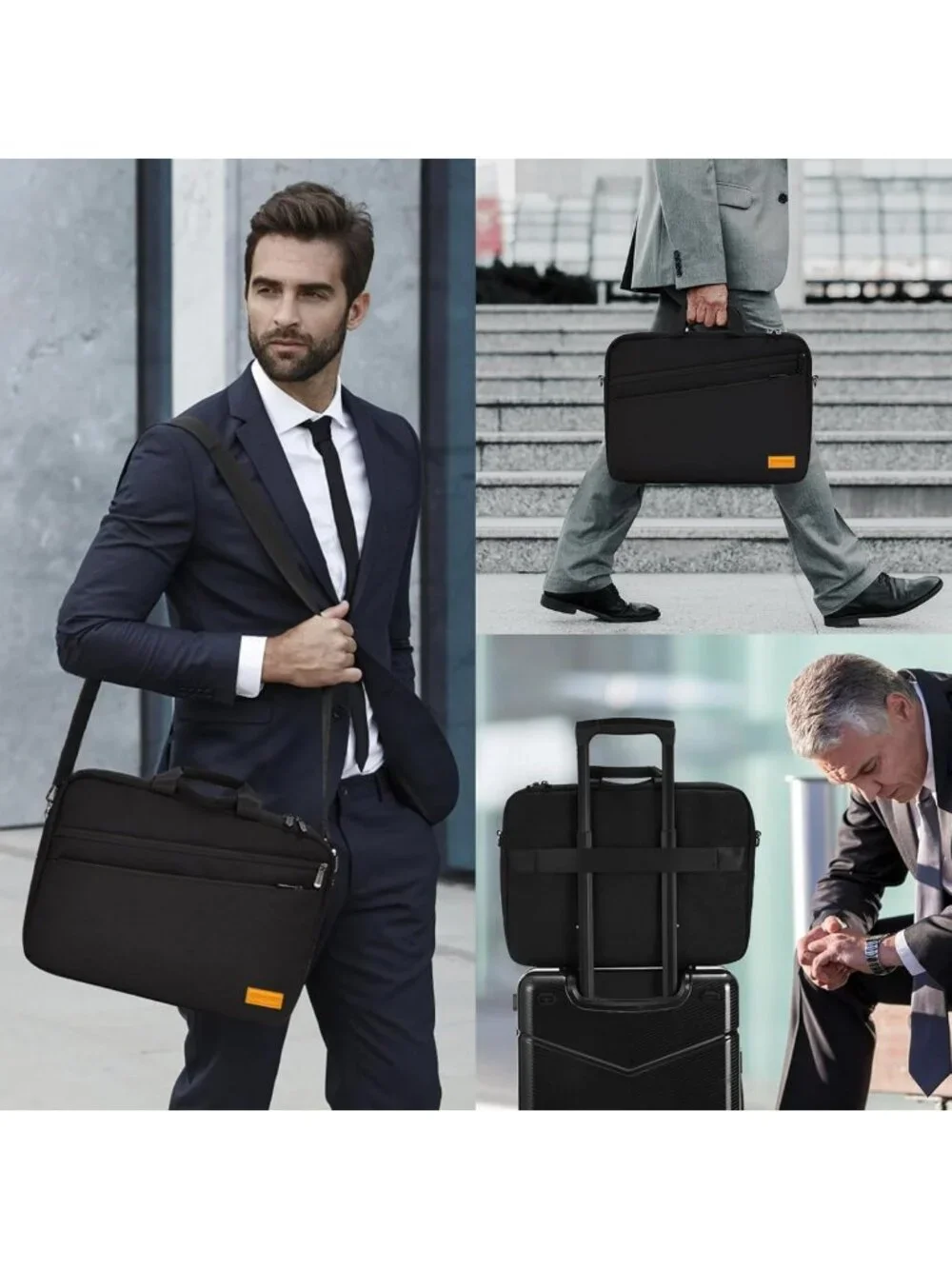 Stylish 15-16 Inch Laptop Shoulder Bag | Durable Carrying Case for PC & Mac